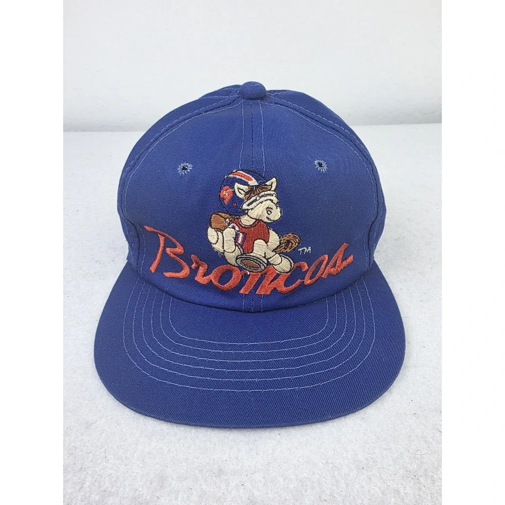 RARE Vintage 90s Denver Broncos NFL Sports Specialties Script Snapback Youth Hat